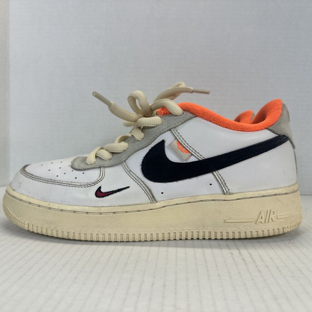 Nike Air Force 1 '07 LV8 Hoops Pack size 6.5y White Total Orange used no box
